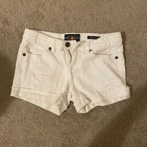 Lucky brand white jean shorts.